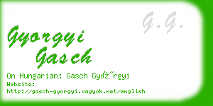 gyorgyi gasch business card